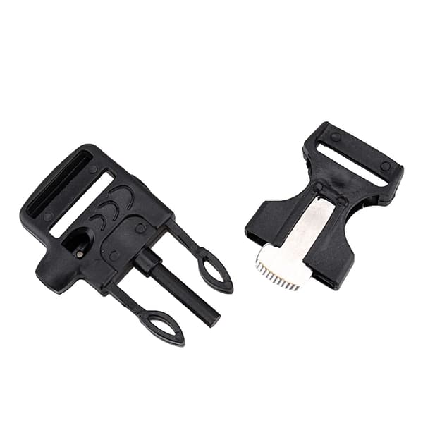 Paracord-armband med sidospänne och eldstartare av flint