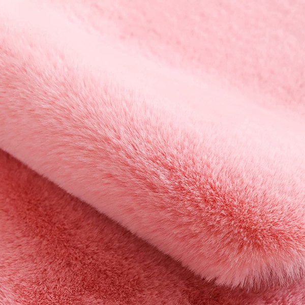 Pörröinen matto, pehmeä sarjakuvaeläinpehmomatto, luistamaton koristelattiamatto (vaaleanpunainen, 75 * 105 cm),