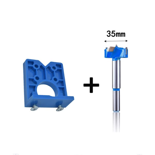 ABS Hengsel Jig Kit 35mm Justerbar Hullkutter Drill Locator