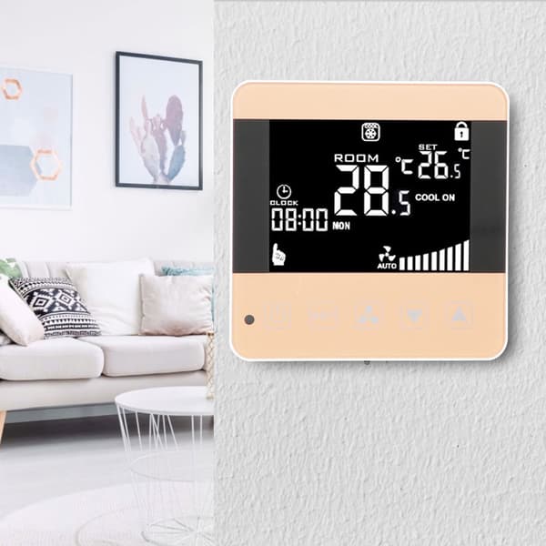 Smart WiFi LCD digital termostat for sentral luftkondisjonering viftekonvektor