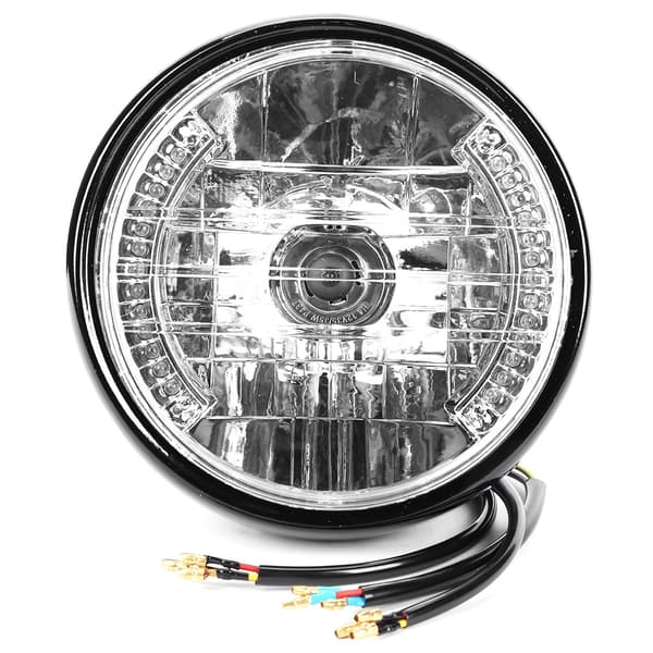 7' H4 Motorsykkel frontlys blinklys LED frontblinklys