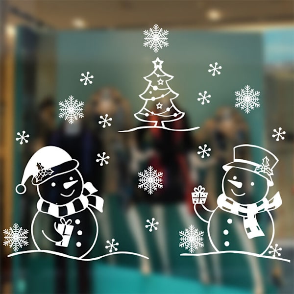 Statisk julfönsterdekoration Snowflake Sticker (XD-34)