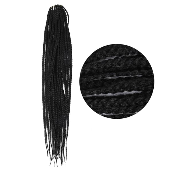 Syntetiske Højtemperatur Twist Braid Crochet Hår Extensions Sort