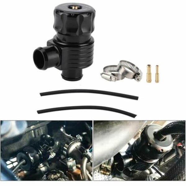 Turbo Dump Valve Kit 25Mm / 1in Dump Valve Aluminium BOV Universal Biltillbehör för Turbo Fordon med Adaptrar 25mm /
