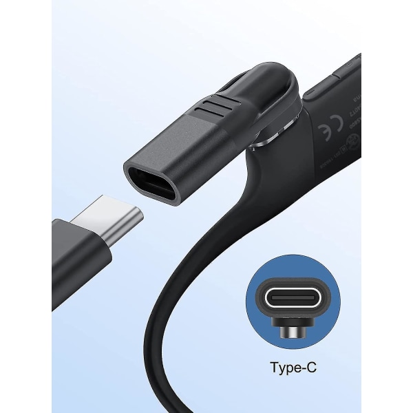 [Twin Pack] USB C Aapter Downloade Omvandlare til Aftershokz hørelurar Ladre, kompatibel med Shokz Aeropex, Openrun, Openrun Pro, Openrun Mini, Openco