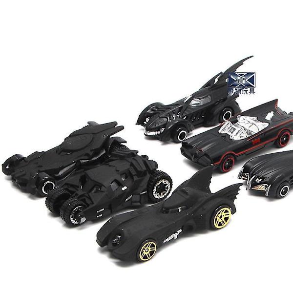 6 kpl/setti Batmobile metalliseos automalli leluajoneuvoyhdistelmä lasten set lahjat