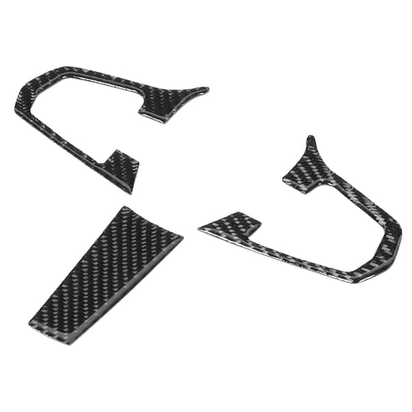 3 st/set Kolfiber Interiör Ratt Trim Passar 5-serie G30