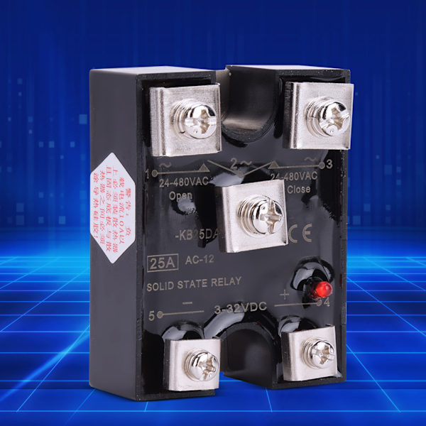BERM KB25DA 25A Solid State Relay 1NO1NC DC-kontrollerad AC SSR