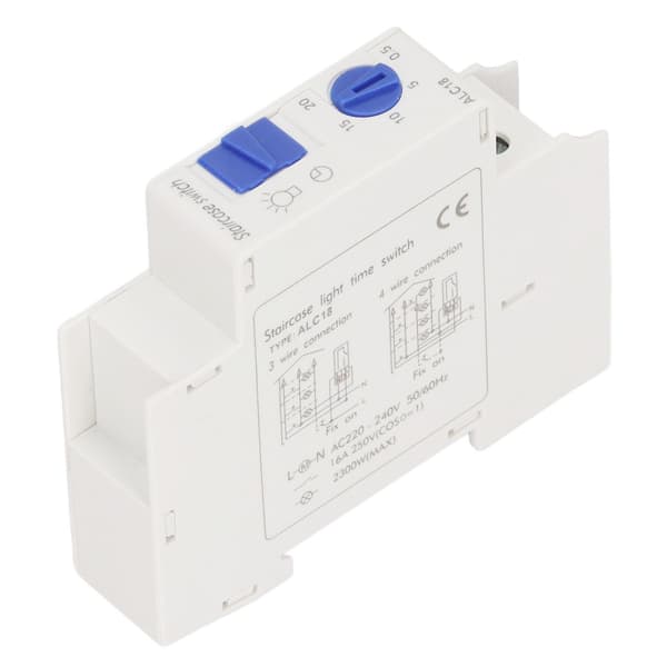 ALC18 DIN-skena Mekanisk Timer Switch 16A 220-240VAC 0.5-20min Tidsstyrning