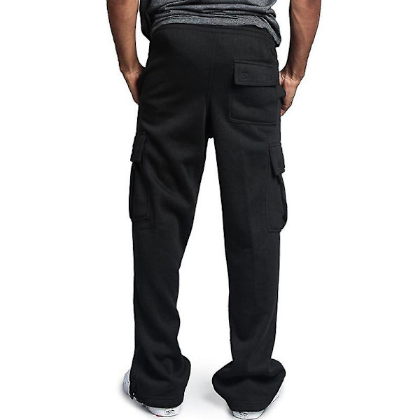 Miesten yksiväriset kiristysnauhahousut Black 2XL
