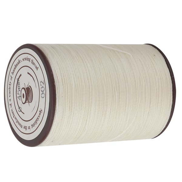 Sömnadssnöre i läder 0,45 mm - 160 m/rulle (risvit)
