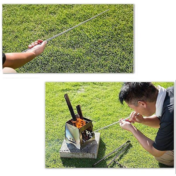 Spitfire fickbälg, 2-pack teleskopisk blåsrör Eldverktyg Bärbar eldbälg Pistol för matlagning Picknick BBQ Jakt Fiske Vandring Utomhusläger