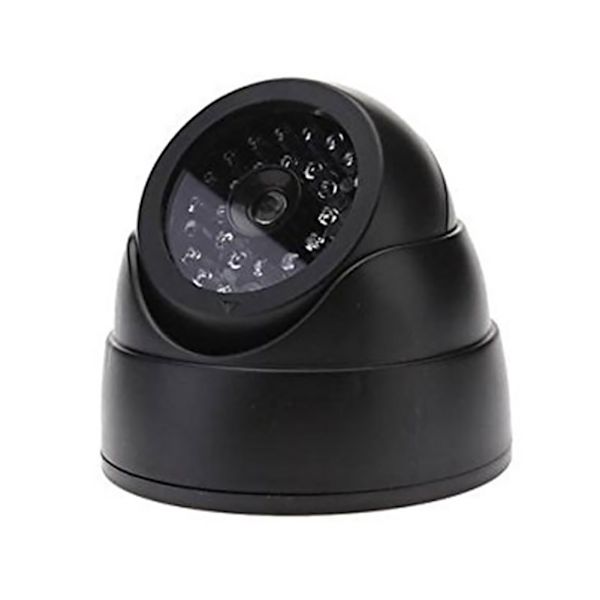 Falsk Utomhus CCTV Dome Säkerhetskamera med Blinkande LED-Ljus