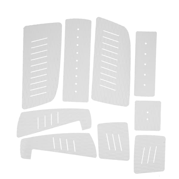 EVA Surfbräda Deck Traction Pad Longboard Paddle Board Mat Vit