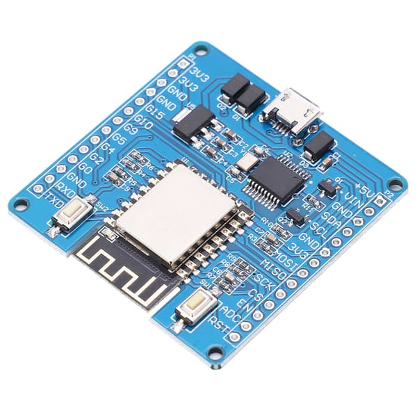 Python ESP8266 Utviklingskort 5V 3.3V Spenningsinngang Pin Header PCB