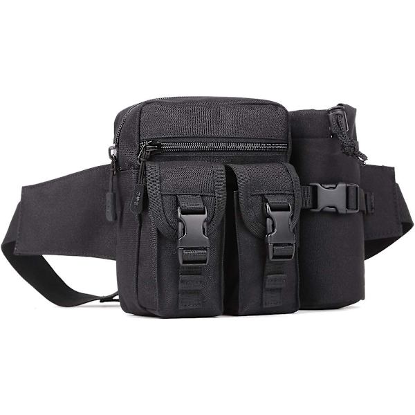 Military Tactical Molle System vedenpitävä vyölaukku Nylon Fanny Pack Fanny Pack ulkoilmapullopussilla