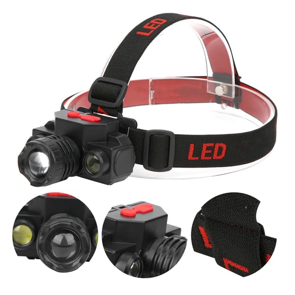 USB Oppladbar LED Hodelykt T6 Utendørs Jogging Camping Tilbehør