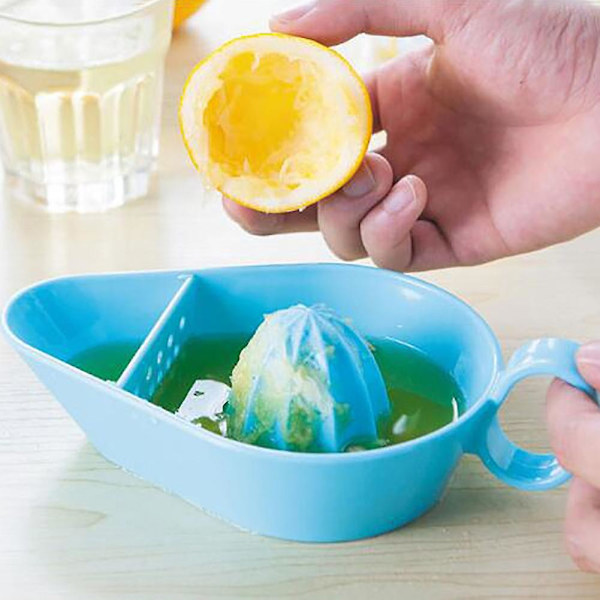 Bærbar plastkøkken frugt manuel juicer citronpresser appelsinjuicemaskine