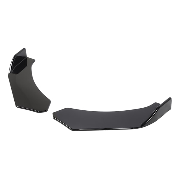Universal Front Bumper Lip Gloss Svart 57cm Vänster Höger Splitters Winglets