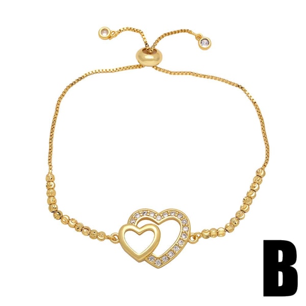 Armbånd gave til mor Zircon Mama Heart Stud Fashion smykker Ac8252 B