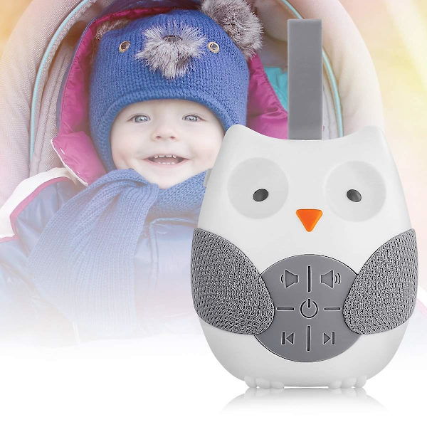 Baby Sömn Napp Shusher, Ljudmaskiner Uggla Lugnande Sömnhjälp Baby present 12 lugnande ljud och 2 timers för resor Sovvagn