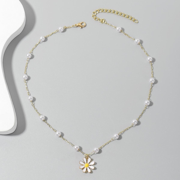 Halsband Pearl Metallic Element Modesmycken B1878 N1903-2
