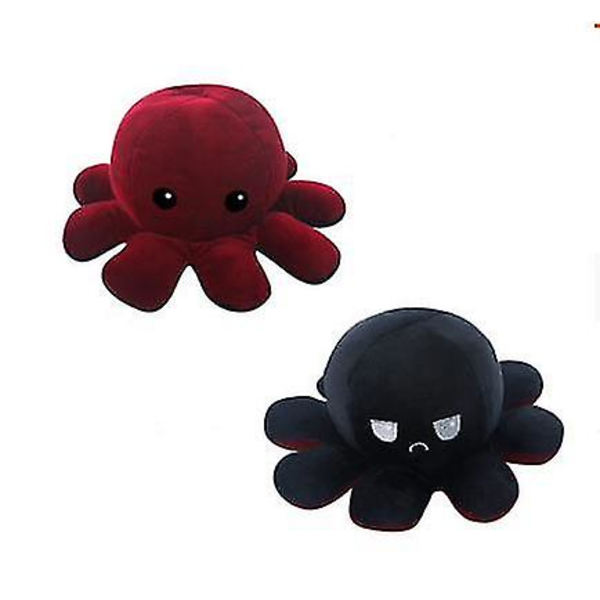 Käännettävä Flip Octopus Pehmo-nukke A black