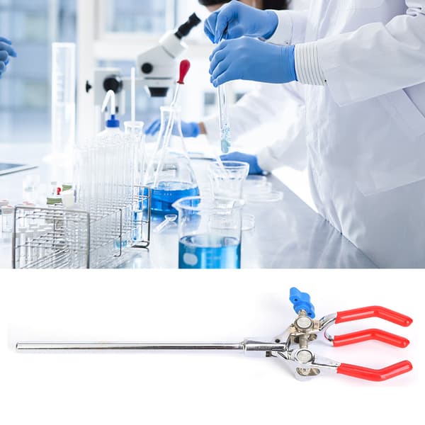 Laboratoriotelineiden kiinnitysleuka kemian laboratoriotarvikkeille