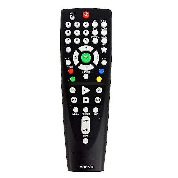 ersättning Rc-smp712 för Bbk Smp125hdt2 Set Top Box Fjärrkontrollfernbedienung