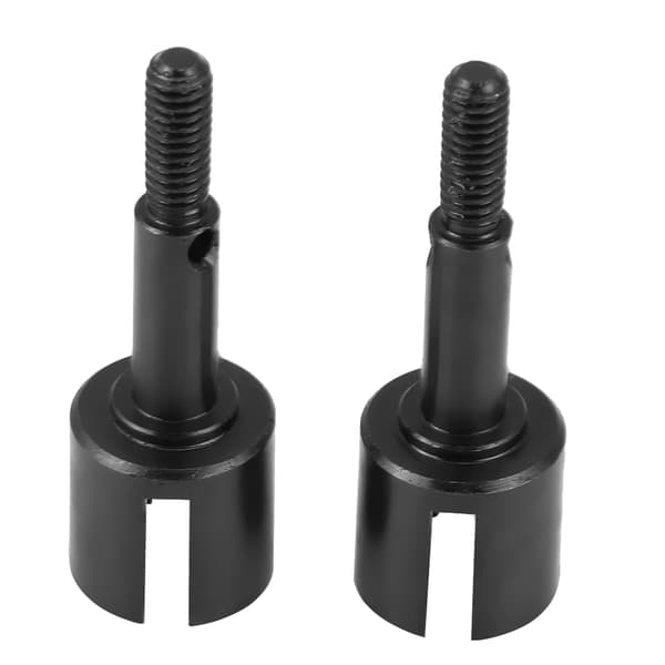 2st aluminium hjulaxlar för HIMOTO 1/10 E10MTL/E10MT/E10BP RC bil (svart)