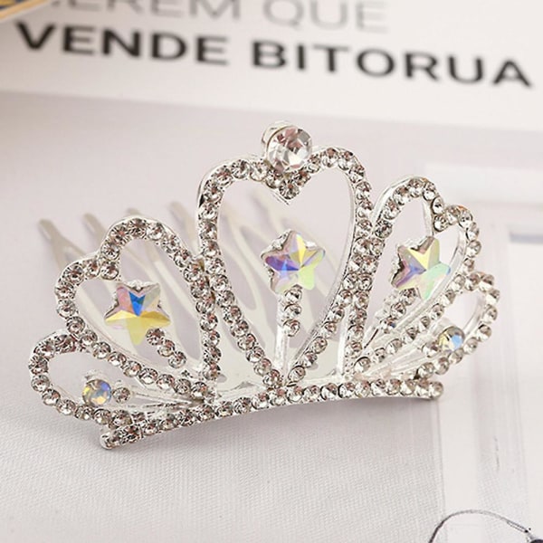 Børne Rhinestone Crown hårkam Babytilbehør Børnedag hovedbeklædning Style 10