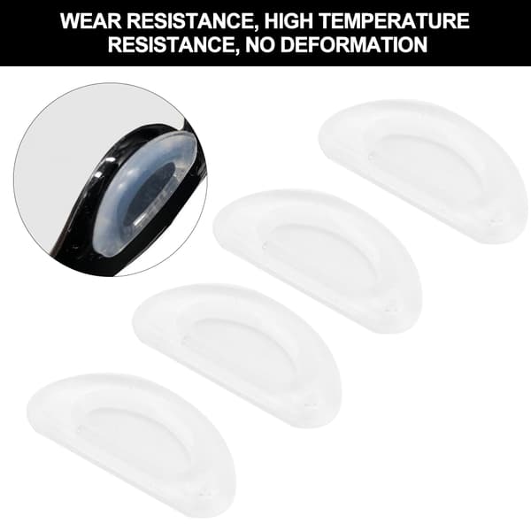20 Par Halkskydd Näskuddar Silikon Glasögon Näskuddar Transparent Vit