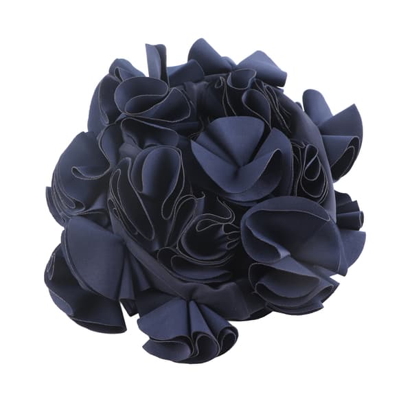 Dame Børn Blomstret Elastisk Badehætte Langt Hår Svømmehat Blå