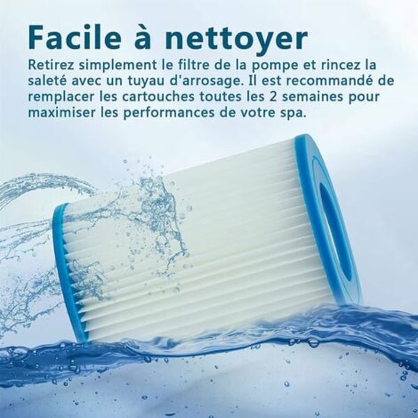 Poolfilter för Bestway Type II, Spa-ersättning Uppblåsbara poolfiltertillbehör, Pool Fil