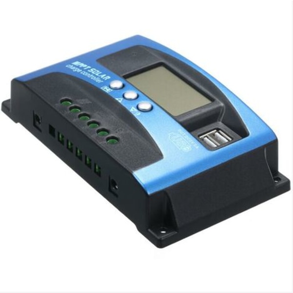 12V/24V Smart Battery MPPT Solar Panel Regulator Controller med 5 USB-porte LCD-skærm, maks. ladestrøm 30A