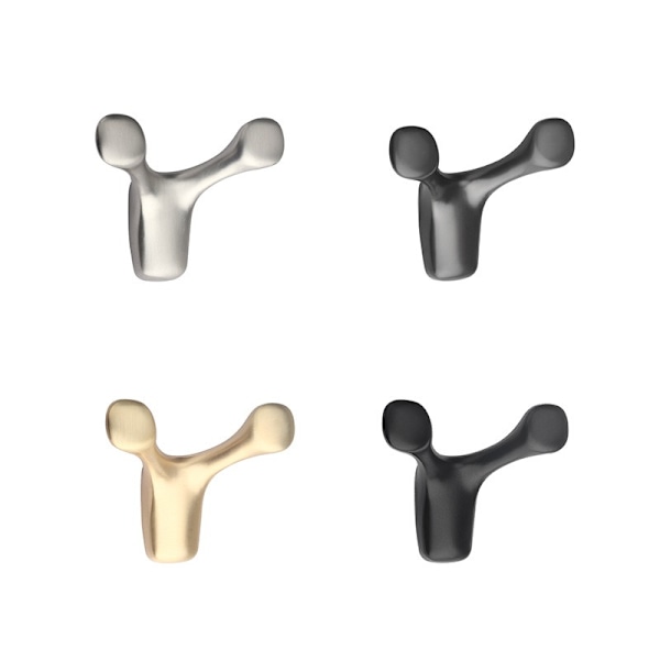 4 stykker Nordic Hook Metal Horn Frakkekrog Badeværelsesskabsdør Vægkrog (Horn Frakkekrog-Guld)