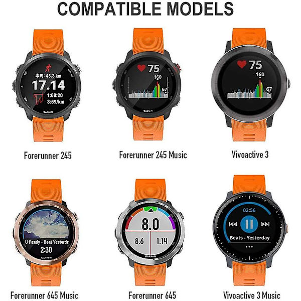 Garmin Forerunner245-rem, 14# orange (styckavdrag)