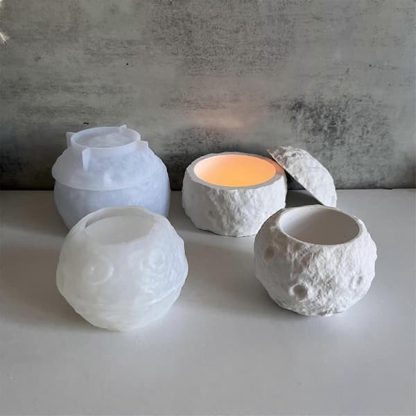 Flexibel robust silikonform modeaccessoar för att göra unika månfomade ljus och heminredning Moon Cup Mold