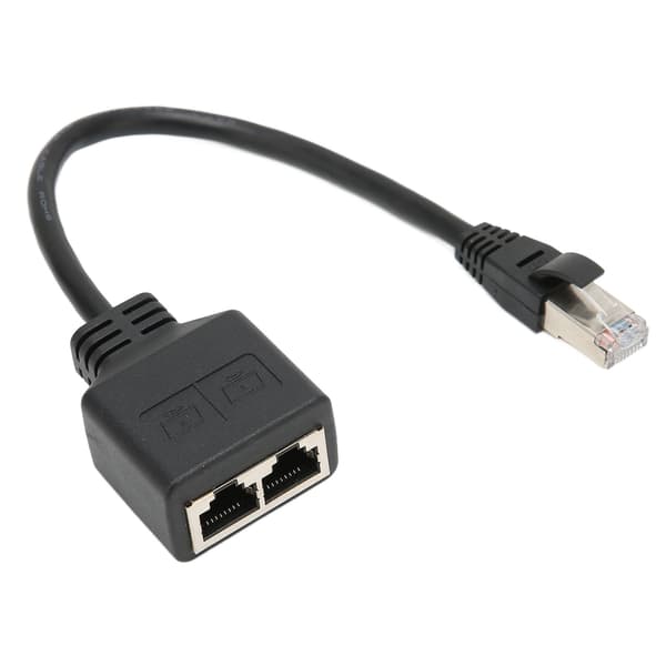 RJ45 Ethernet Adapter 1 til 2 Port Udvidelseskabel Transmissionssplitter til CAT7 Netværk