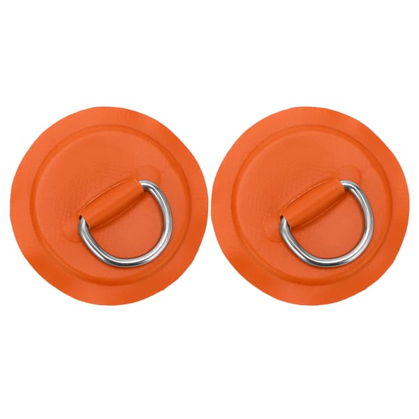 Orange D-ring Pad Patch för Uppblåsbar Båt Flotte Jolle Kanot Surfbräda Kajak