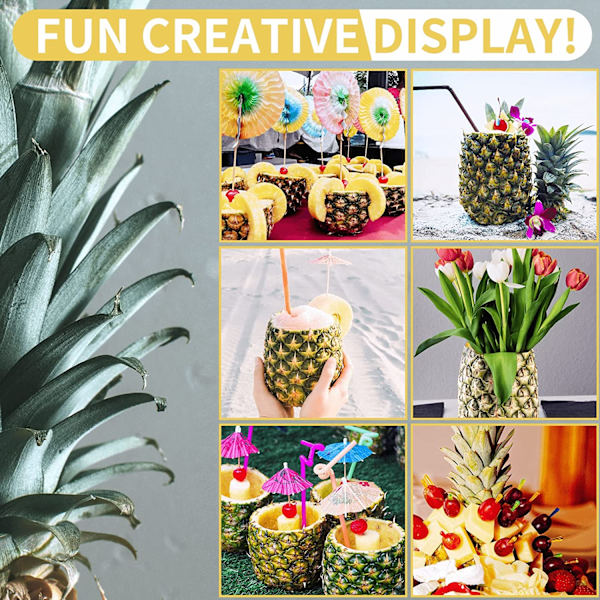 Black Pineapple Corer, [päivitetty, vahvistettu ja paksunnettu terä] Erinomainen ananaksenpoisto.