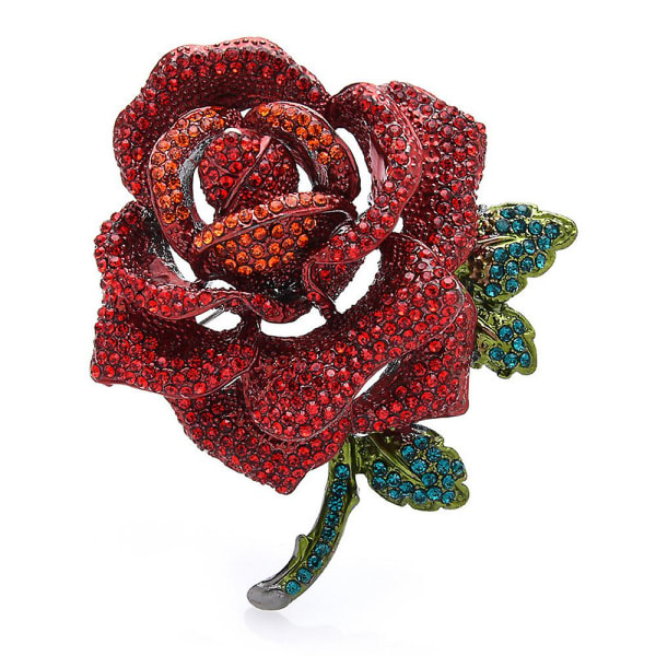 Rose Shape personlig legering Corsage smycken present för kvinnor flickor Blue