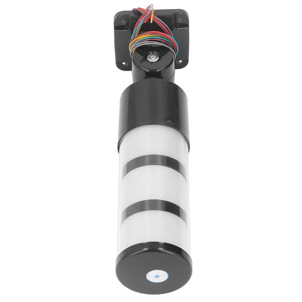 BERM Advarselslampe 3-lags LED Altid Lys Foldbar Signallampe med Buzzer til Industrimaskine 12-24VDC Universal