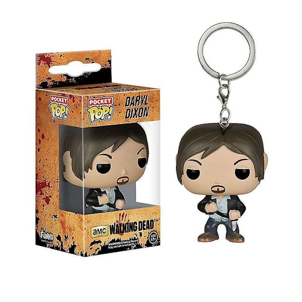 The Walking Dead Avaimenperä Moive Figurine Keräilysarjakuvalaukku Avaimenperä riipus laukku Koristelahja C