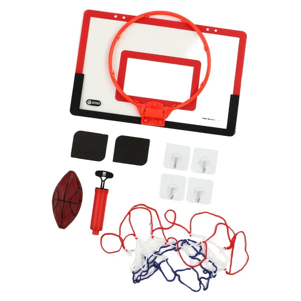 Vikbart Barn Basketbollset Med Hängkrok Pump Rod Basket Mål Lek