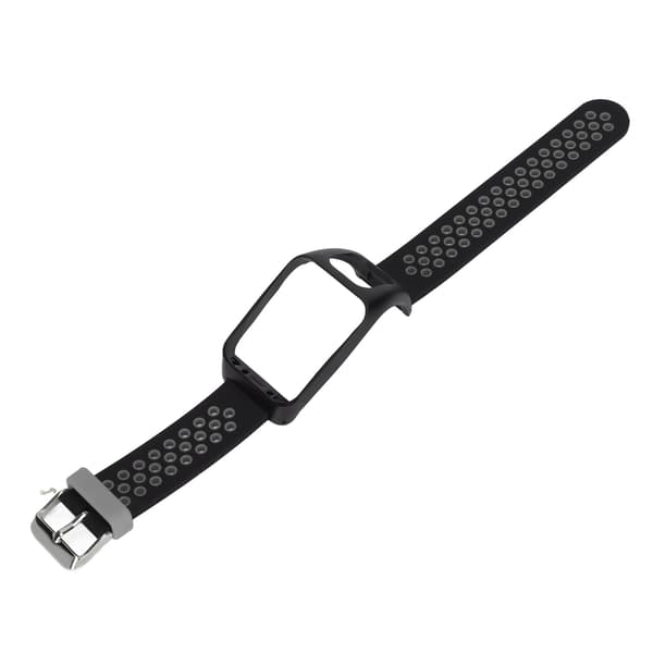 TomTom Runner 3 Adventurer Smartwatch Rem Dobbelt Farve Silikonerem Sort Grå