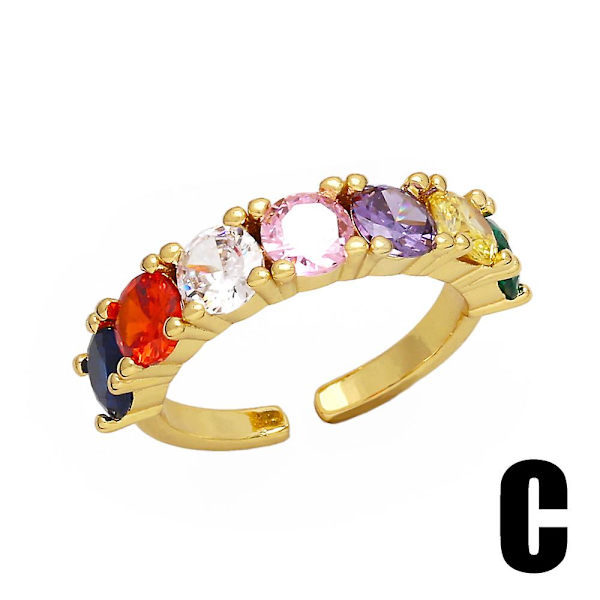 Ring Vintage Zircon Geometry Stud Modesmycken Ac10030 A