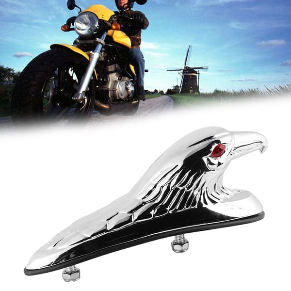 Universell Motorcykel Främre Stänkskydd Eagle Head Statue Ornament