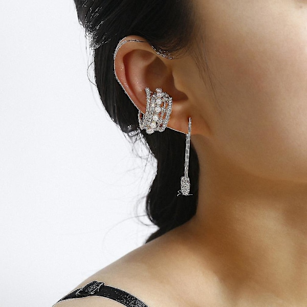 örhängen Set Överdrivna Rhinestone Legering Öronklämmor för födelsedagspresent