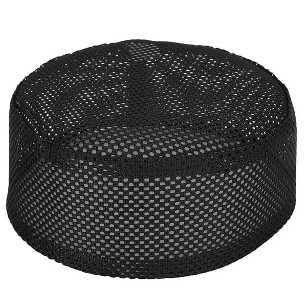 Polyester Bomullsblandning Muslimsk Bönekeps Islam Man Broderi Hatt Svart 60cm